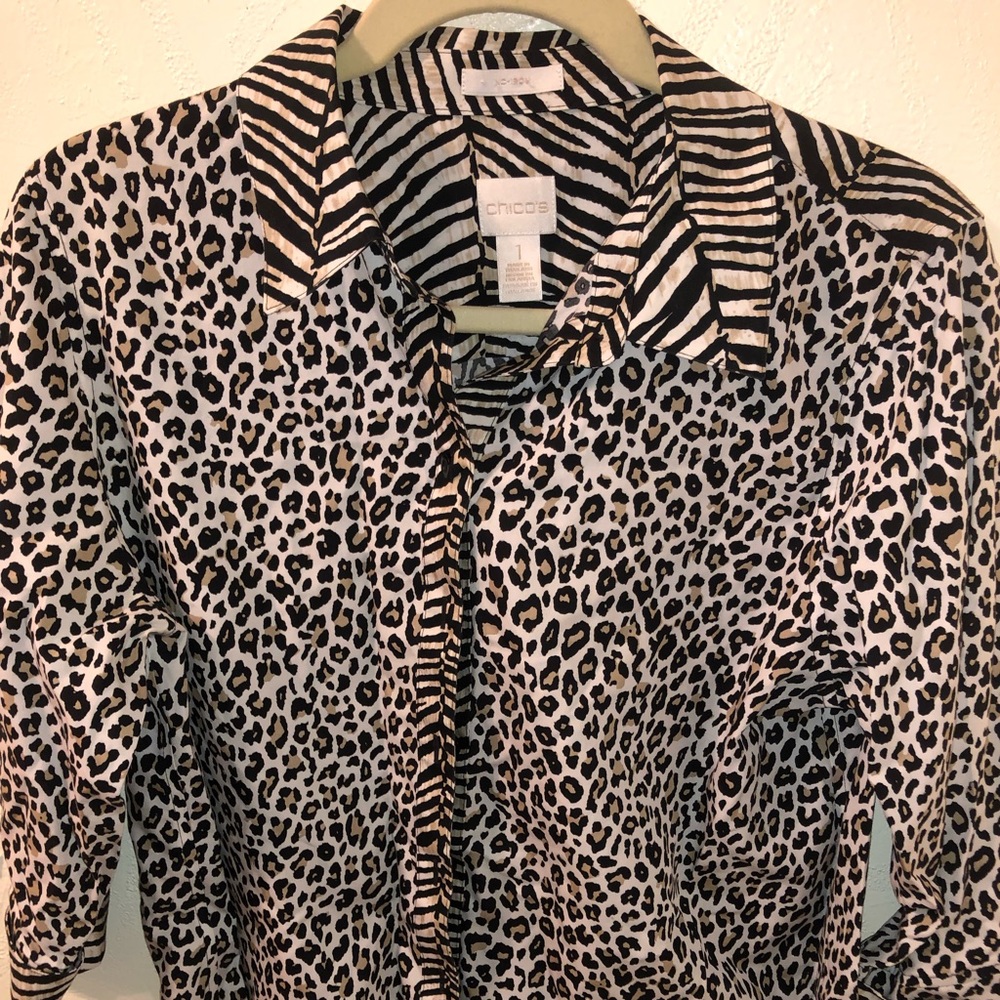 Chico 1x Cheetah blouse